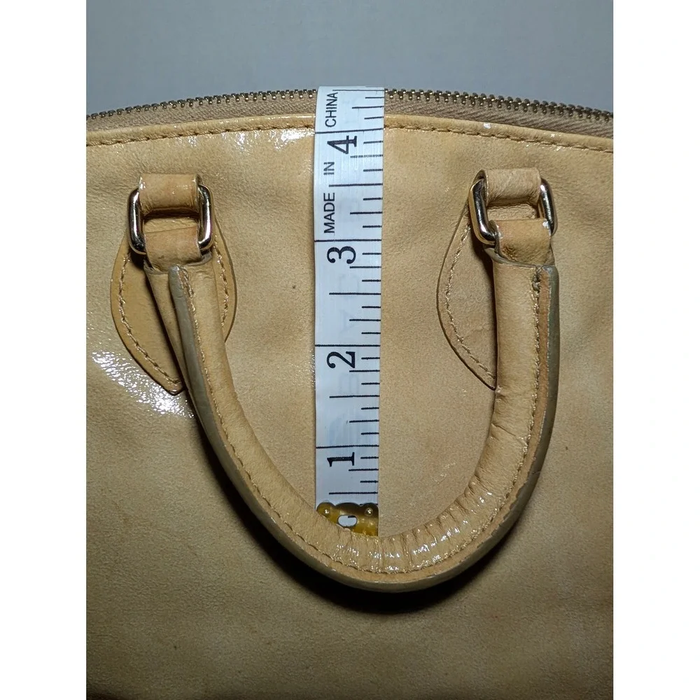 Dooney & Bourke Satchel Women Small Tan Good Patent Leather Duck Logo Crossbody